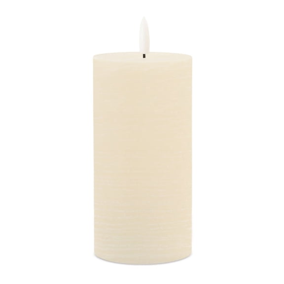 MELROSE INTERNATIONAL FIA Wick Ivory Pillar Candle (Set of 2)