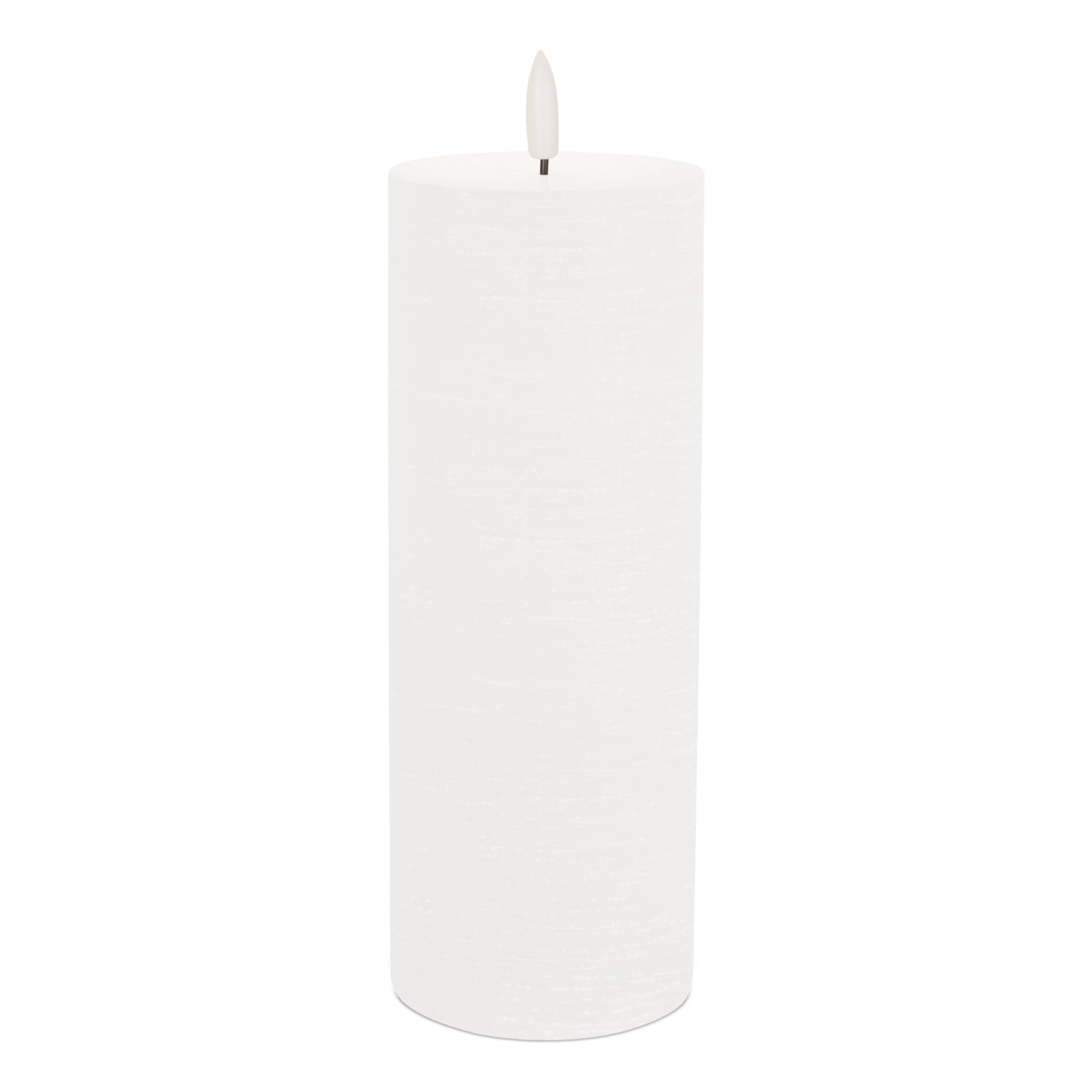 Melrose International FIA Wick Ivory Pillar Candle (Set of 2)