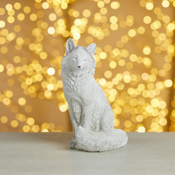 Melrose Winter Sitting Fox Christmas Figurines - 8.5" - Set of 2