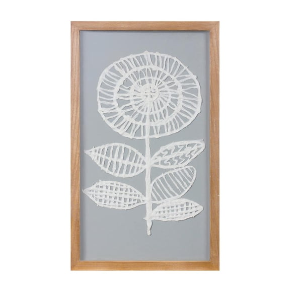 Melrose International LLC Floral Wall Art (Set of 2) 12"L x 20"H Wood/Paper