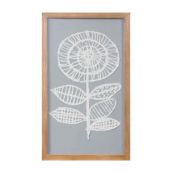 Melrose International Framed Paper Mache Flower Wall Art (Set of 2)