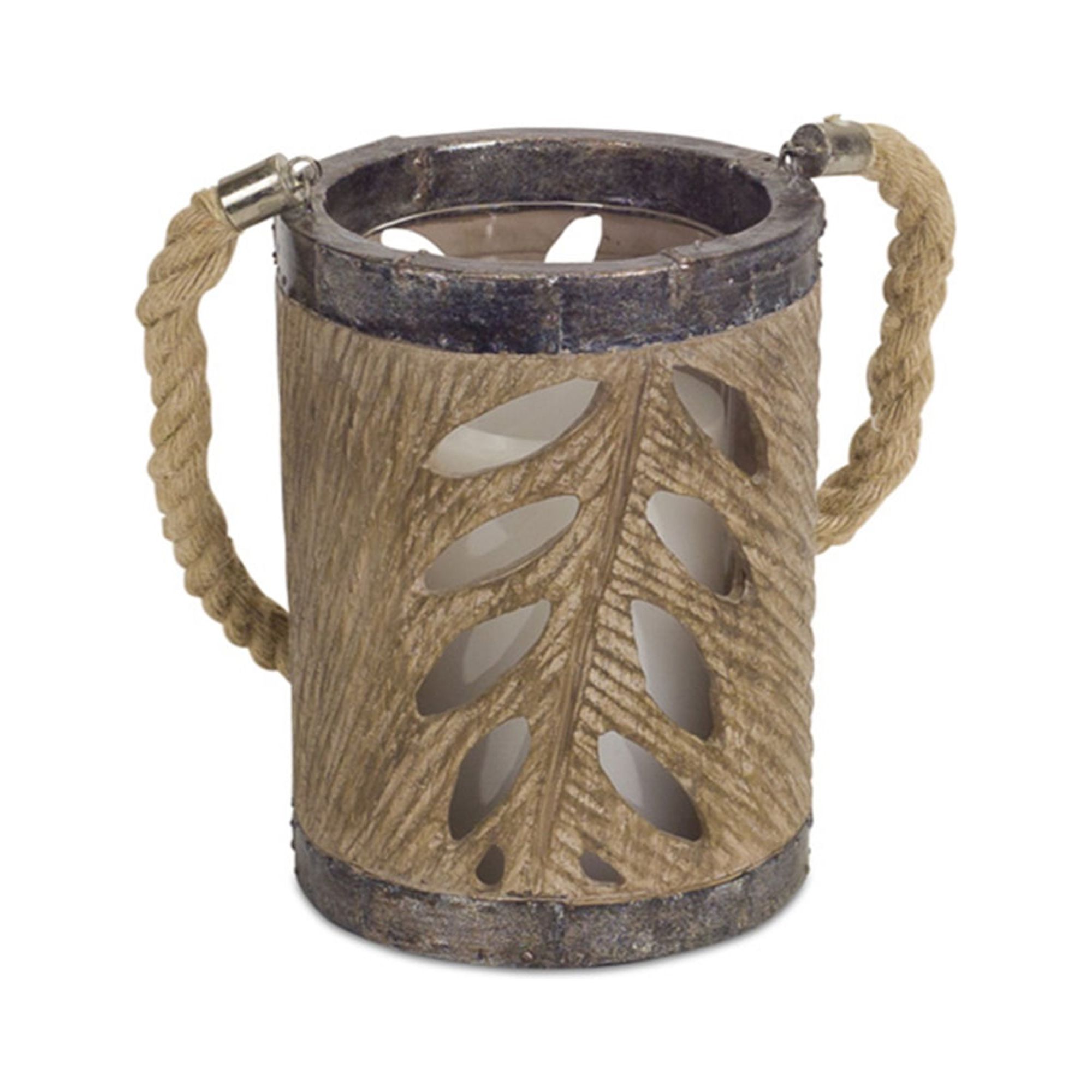 Melrose International Hanging Rope Candle Holder Set of 2