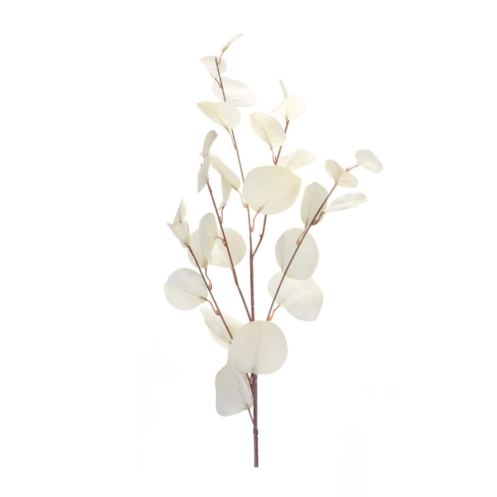 Ivory Eucalyptus Winter Greenery Stems Set of 6