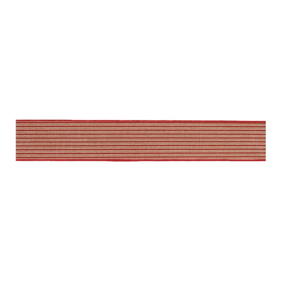 Melrose Horizontal Striped Christmas Wired Craft Ribbon - 2.5" x 20 Yards - Red and Beige