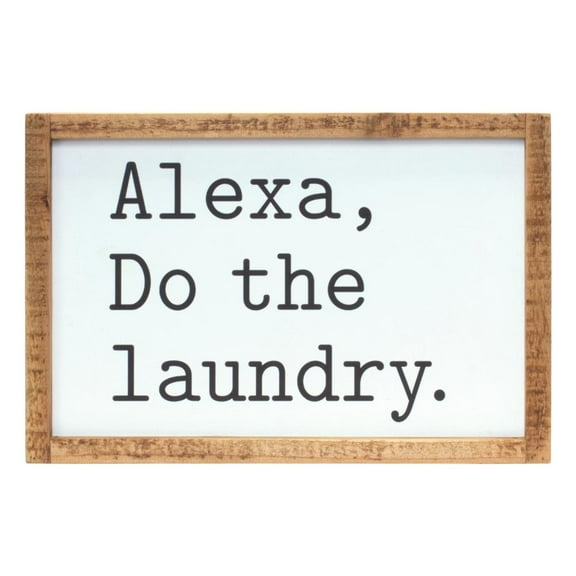 Melrose International LLC Alexa, Laundry Sign 12"L x 8"H MDF/Wood