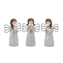 Melrose International LLC Angel (Set of 3) 6"H Resin
