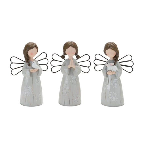 Melrose International LLC Angel (Set of 3) 6"H Resin