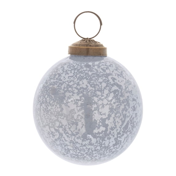 Melrose Slate Blue Soda Lime Glass Ball Ornament Set of 6