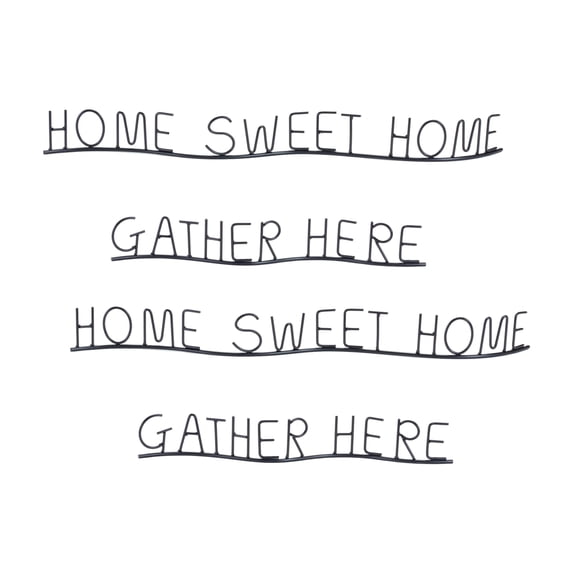 Melrose Gather and Home Sentiment Decorations - 21" - Set of 4