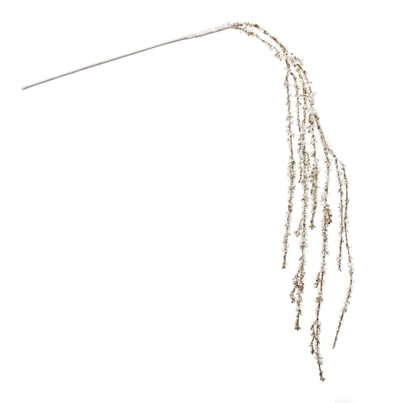 Melrose 2 Piece Set Silver Glittered Hanging Artificial Christmas Branch 46"