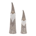 thumbnail image 1 of Melrose 92171DS 11.5 & 15.5 in. Resin Gnome Novelty Decor, Beige & White - Set of 2, 1 of 2