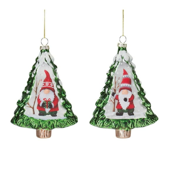 Melrose 12ct Gnome Pine Tree Christmas Ornaments 5.75"