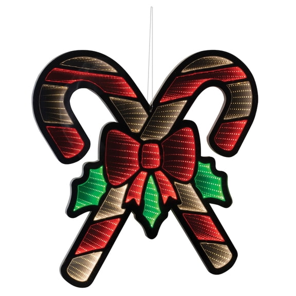 Melrose International LLC Infinity Double Candy Cane 22.5"H Acrylic UL Plug Included