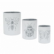 Insect Pot Set of 3 4.5"D x 5.75"H, 5.5"H x 6.75"H, 6.5"D x 7.75"H Iron