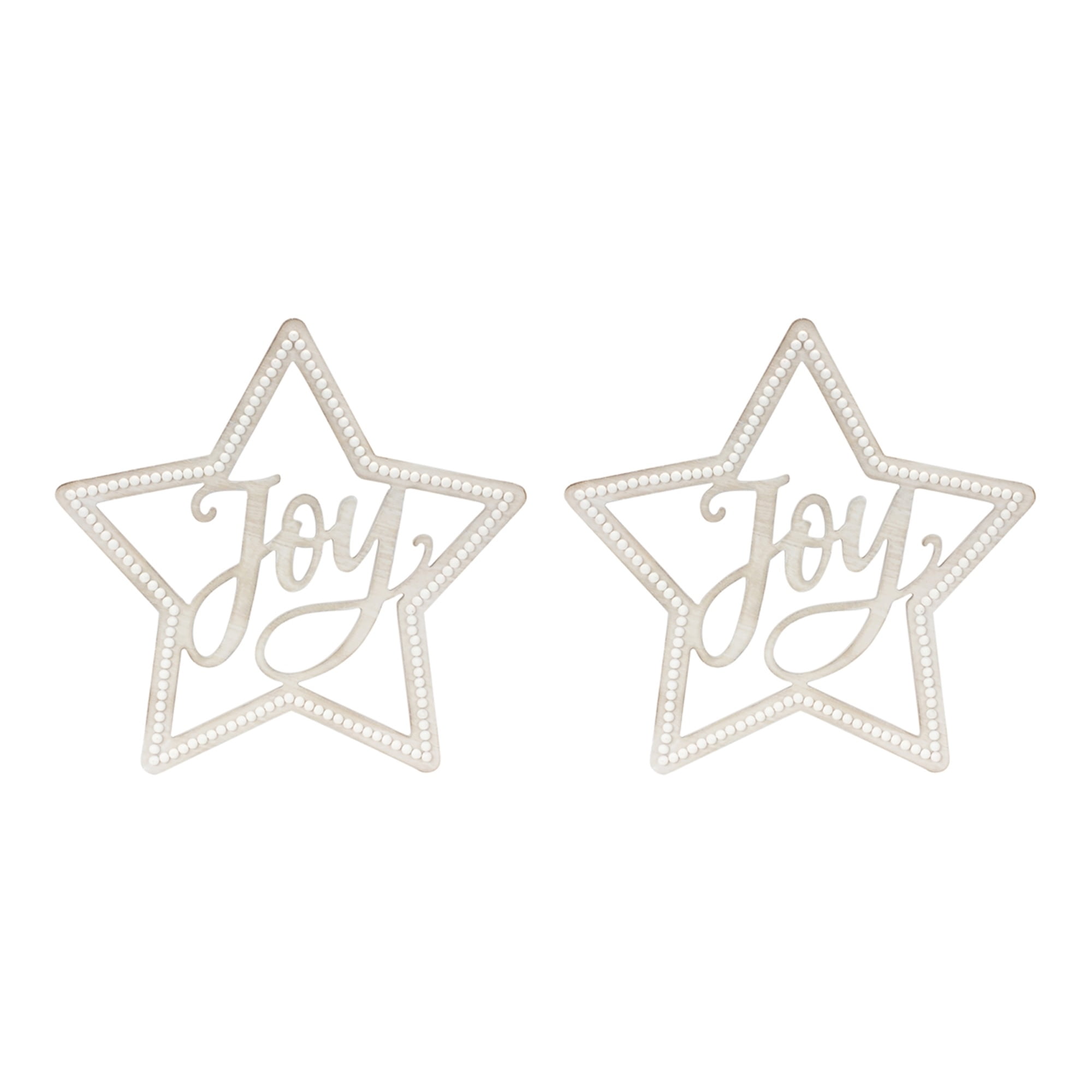MELROSE International Beaded Wood Stars - Thumbnail 2