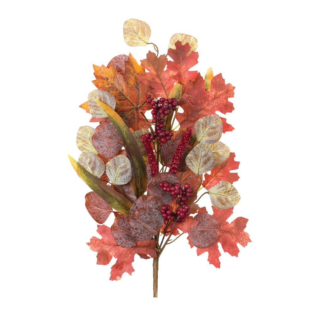 Rustic Red and Brown Fall Foliage Leaf Stems Set