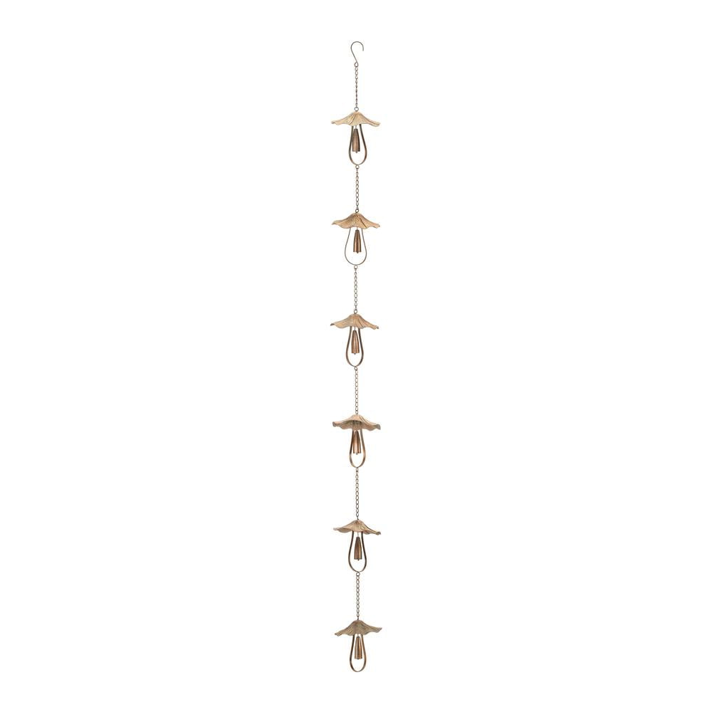 Melrose International LLC Mushroom Rain Chain 62"L Iron