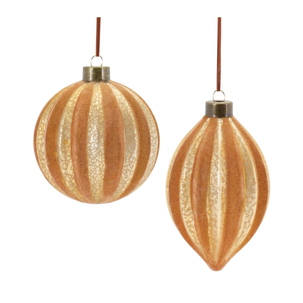 Melrose International Swirl Glass Drop Ornament (Set of 12) main image 1