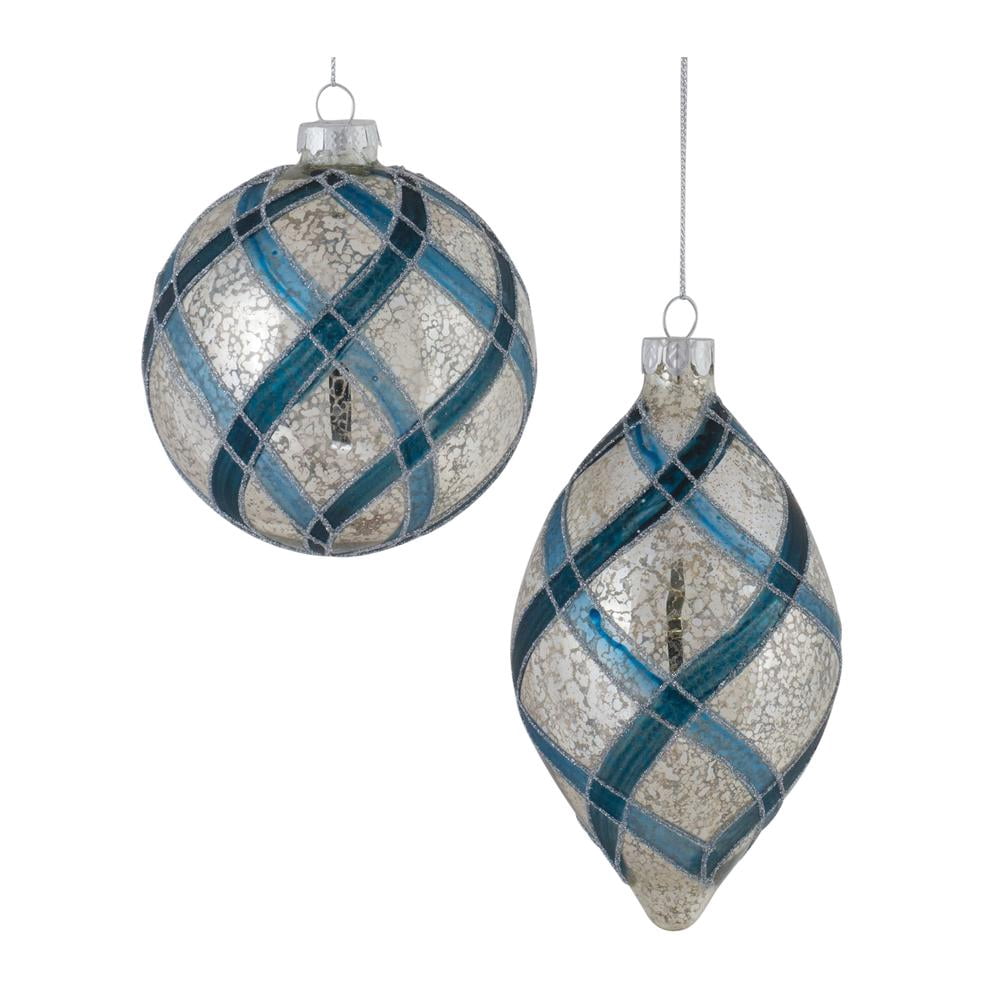 Melrose International Vintage Metal Santa Ornament (Set of 6)