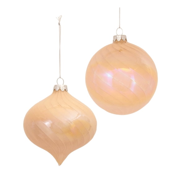 Melrose Irredescent Glass Ornament Set of 6
