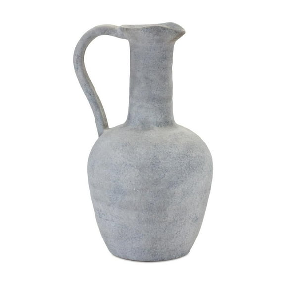 Melrose Distressed Pitcher Decorative Vase - 12" - Gray