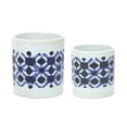 thumbnail image 1 of Melrose Abstract Print Ceramic Potted Planters -  6" - Set of 2, 1 of 2