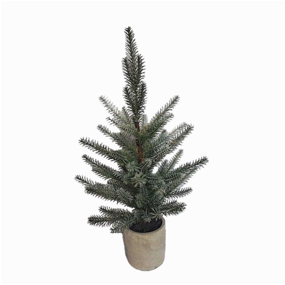 Melrose Set of 2 Potted Pine Artificial Christmas Tree, Unlit, 24"