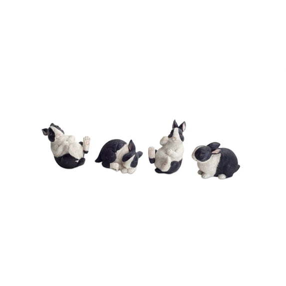 Melrose International LLC Rabbit (Set of 16) 2"H, 2.5"H, 3.5"H Resin