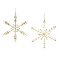 thumbnail image 1 of Melrose International LLC Snowflake Ornament (Set of 6) 12"H Iron/Glass Beads, 1 of 2