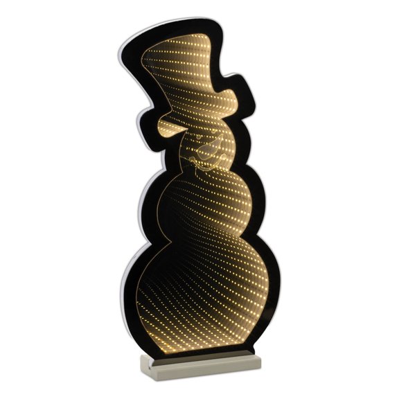 Melrose LED 3D Snowman Christmas Infinity Mirror - 24"