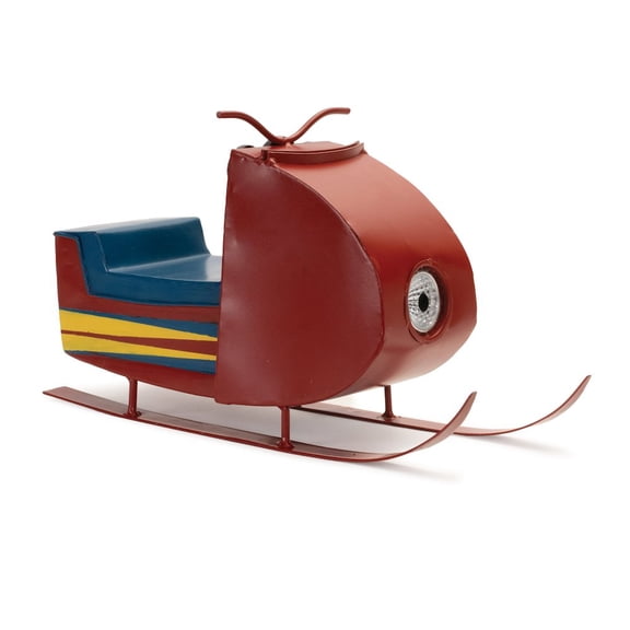 Melrose International LLC Snowmobile 12.5"L x 7.5"H Iron 6 Hr Timer 2 AAA Batteries, Not Included