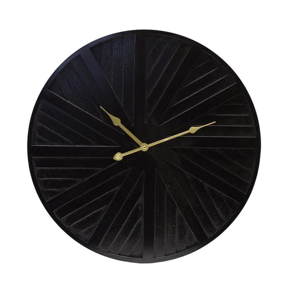 Melrose Round Numberless Wall Clock - 19.5" - Black and Gold
