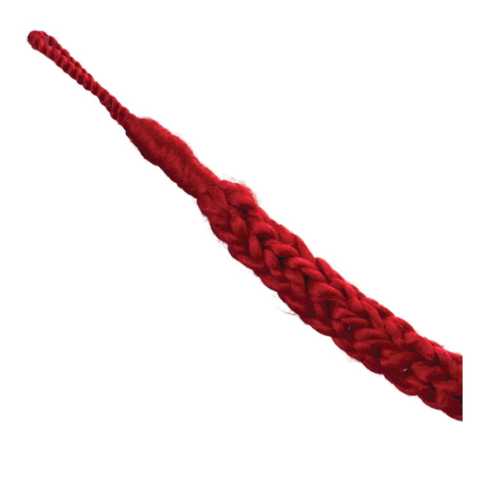 Festive Red Woven Yarn Garland Set for Holiday Decor