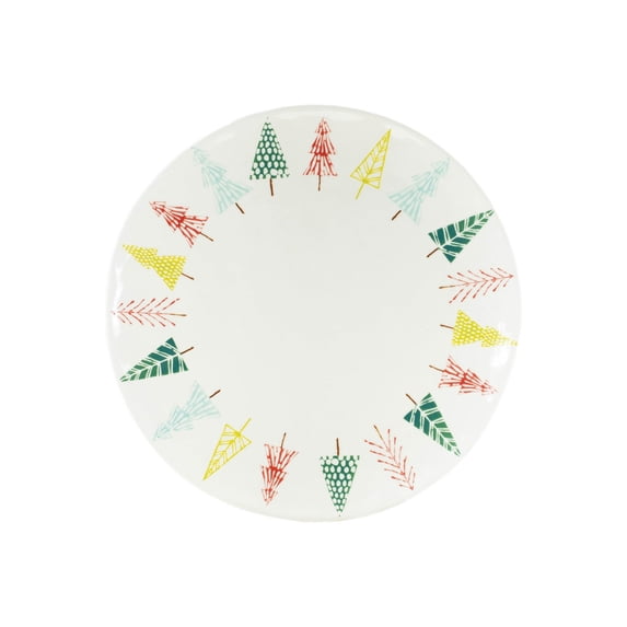 Melrose International Platter w/Tree Pattern (Set of 3) 11"D Ceramic