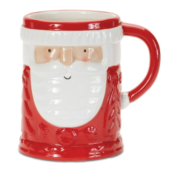 Melrose Santa Clays Dolomite Coffee Mug - 4.75" - Red and White - Set of 2