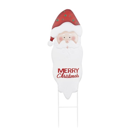 Melrose Merry Christmas Santa Stake 44"H