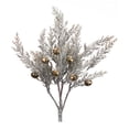 thumbnail image 1 of Melrose Set of 6 Silver Pine with Bells Artificial Christmas Picks 16.75", 1 of 2