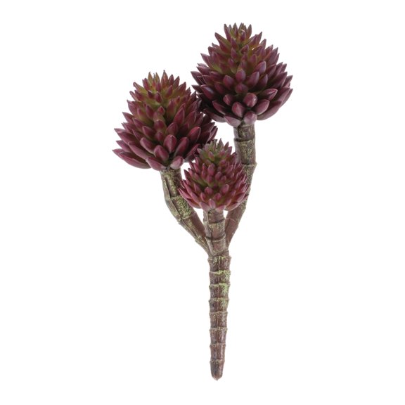 Melrose Rosette Succulent Artificial Stem - 7.5" - Red - Set of 6
