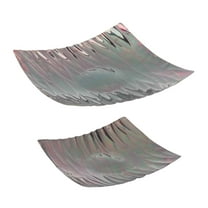 Melrose Wavy Curved Serving Trays - 14" - Bronze - Set of 2