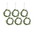 thumbnail image 1 of Melrose International Winter Mini Pine Wreath with Jute Hanger (Set of 6), 1 of 3