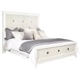 thumbnail image 1 of Melrose King Wood Panel Bed with LED Lights in White Finish by Samuel Lawrence, 1 of 7
