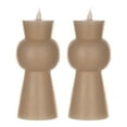 thumbnail image 1 of Melrose LED Flameless Abstract Tapered Candles with Remote - 8.5", 1 of 2