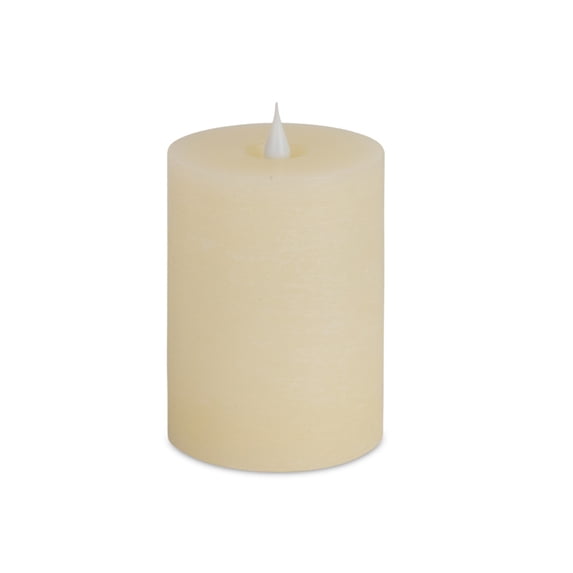 Melrose LED Lighted Flameless Pillar Candles - 5.5" - Cream - Set of 2