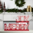 thumbnail image 1 of Melrose LED Lighted Joy and Merry Christmas Decorations - 24.25" - Set of 2, 1 of 4