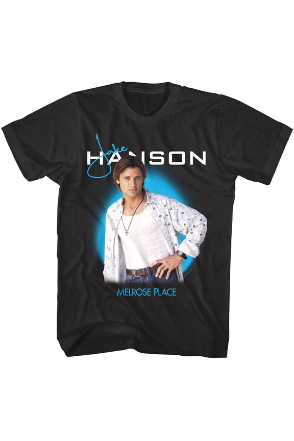 Melrose Place Jake Hanson Men's T Shirt (Black, Big&Tall3XLT)
