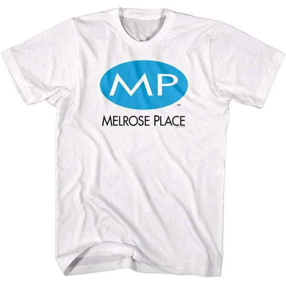 Melrose Place TV Logo Men's T Shirt (White, Adult6XL)