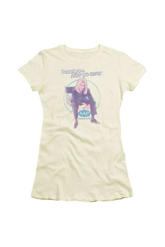 Melrose Place Love Amanda Junior Women's Sheer T-Shirt Cream
