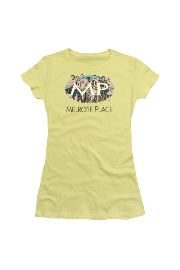 Melrose Place Meet At The Place Junior Women's Sheer T-Shirt Banana