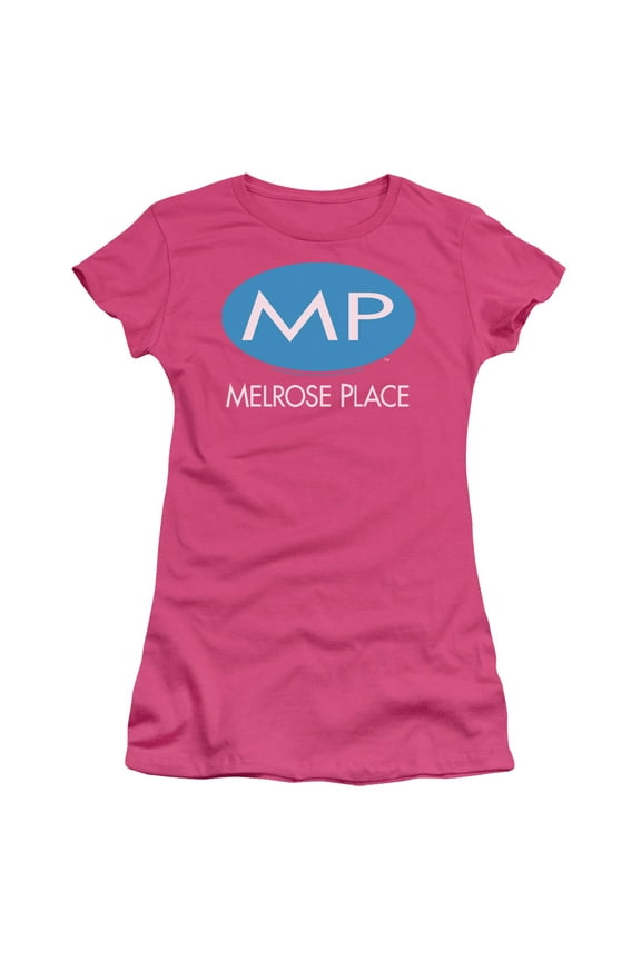 Melrose Place - Melrose Place Logo - Juniors Teen Girls Cap Sleeve Shirt - Small