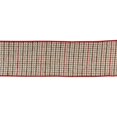 thumbnail image 1 of Melrose Plaid Christmas Wired Craft Ribbon - 4" x 10 Yards - Multi-Color, 1 of 2
